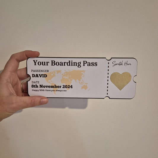 Boarding Pass Scratch Card Ticket - Perfect Surprise Holiday Reveal Gift! ✈️