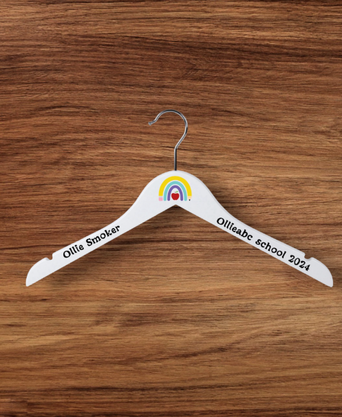 Personalised Wooden School Hangers