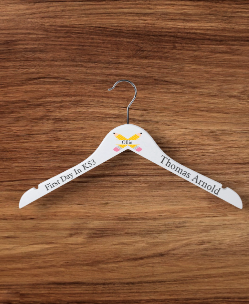 Personalised Wooden School Hangers