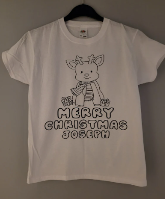 Colour your own Christmas T-shirt