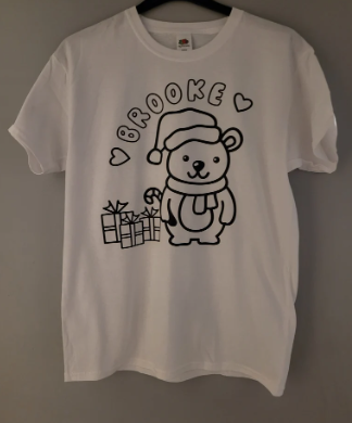 Colour your own Christmas T-shirt