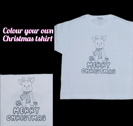 Colour your own Christmas T-shirt