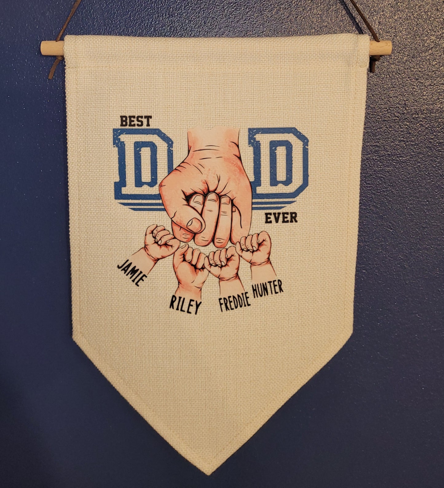 Best Dad Ever Linen Pennant