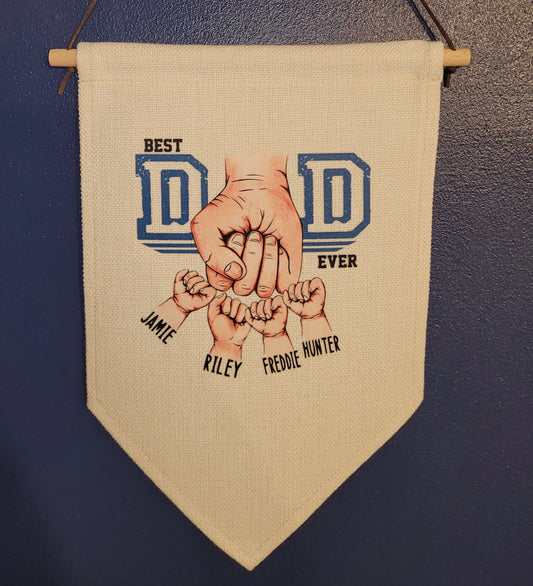 Best Dad Ever Linen Pennant