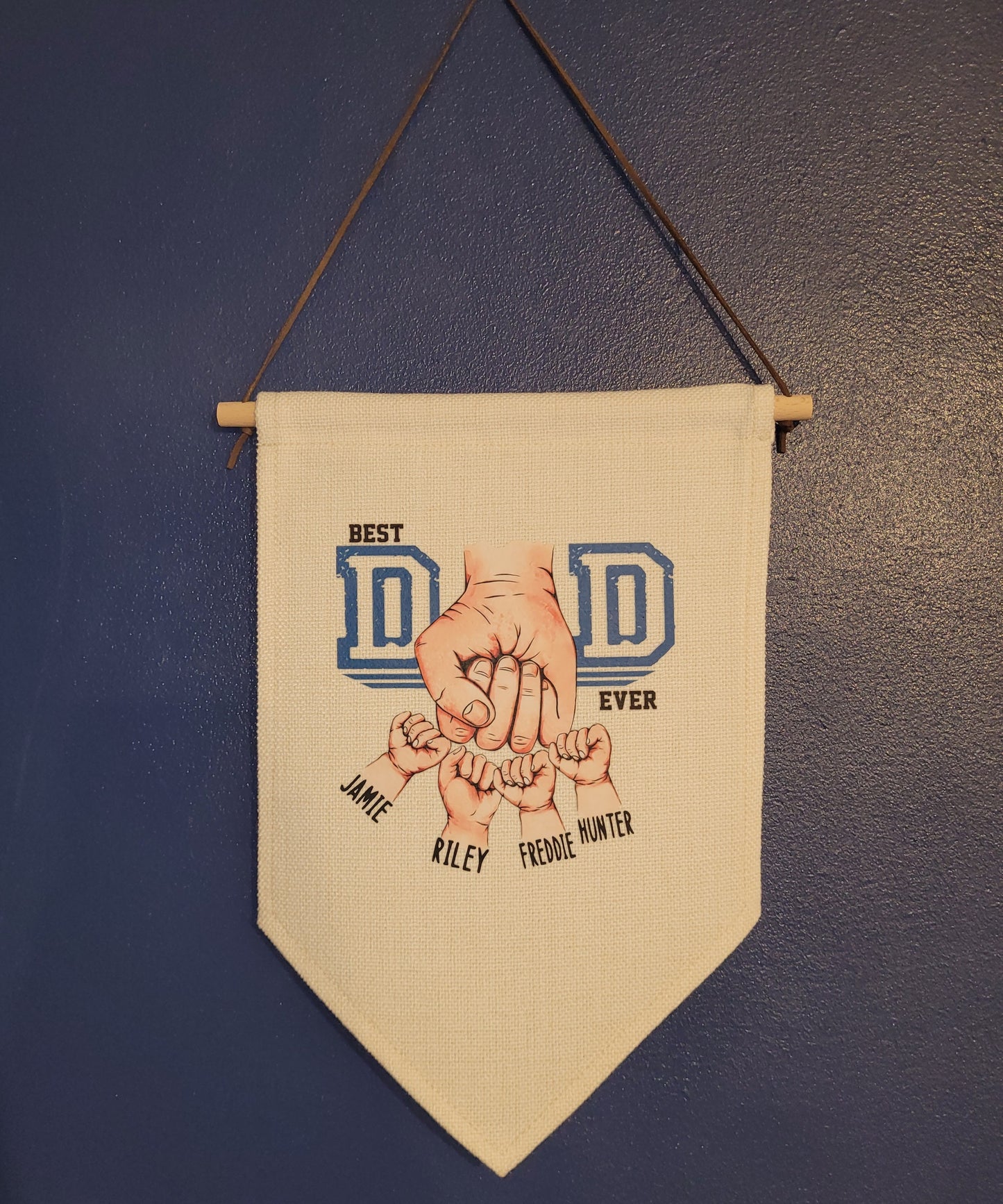 Best Dad Ever Linen Pennant