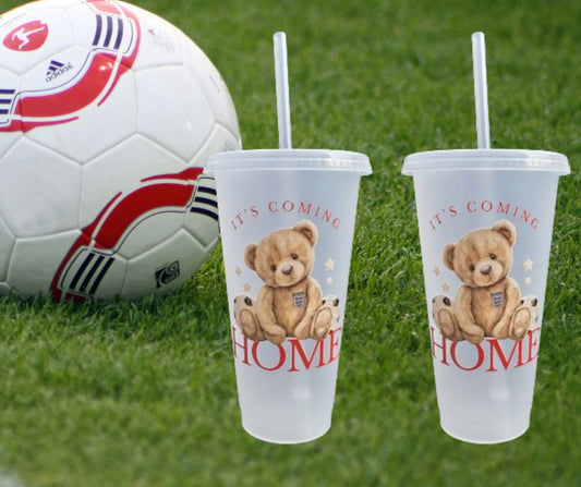 Euros England it's coming home frosted 24oz cold cup